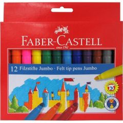 ΜΑΡΚΑΔΟΡΟΙ FABER CASTELL FIBRE-TIP JUMBO  12TEM